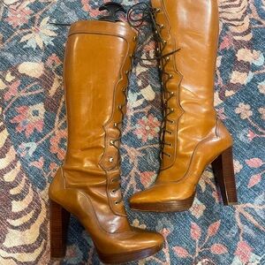 Beautiful, sexy vintage lace up boots! Very rare.